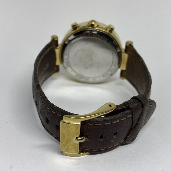 Michael Kors Parker MK2249 Women's Brown Leather Analog Dial Quartz Watch VK715 - Picture 10 of 12